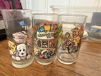 Set of 3 vintage glasses