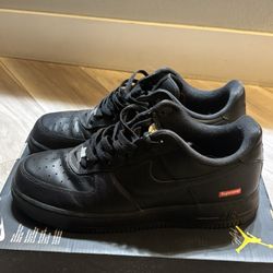 supreme Black Air Force Ones Size 11 