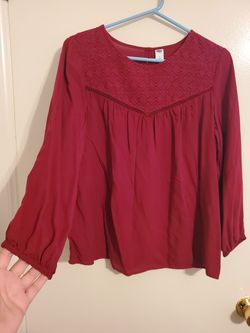 Burgundy top