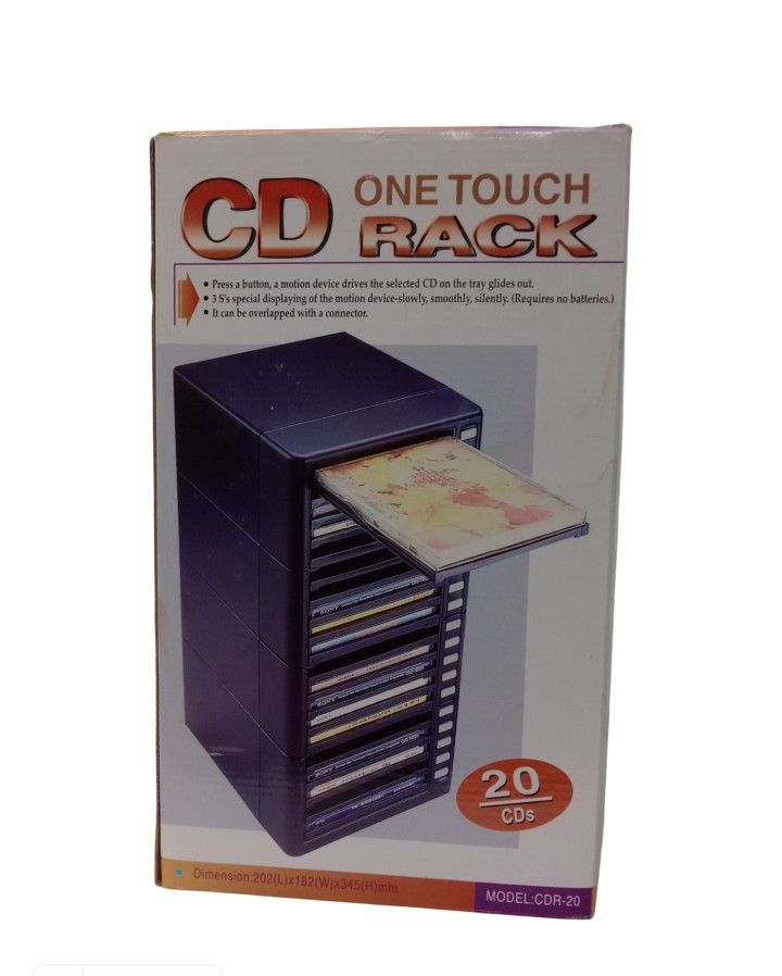 One Touch Cd Storage Rack Holds 20 Cds