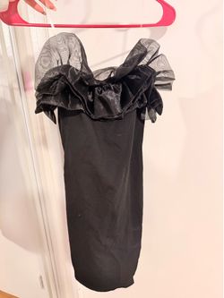 Black ruffled birthday dress