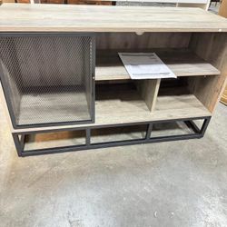 TV Stand, Wood Media Cabinets, Modern TV Cabinets with Storage for Home, Entertainment Room, Brown 