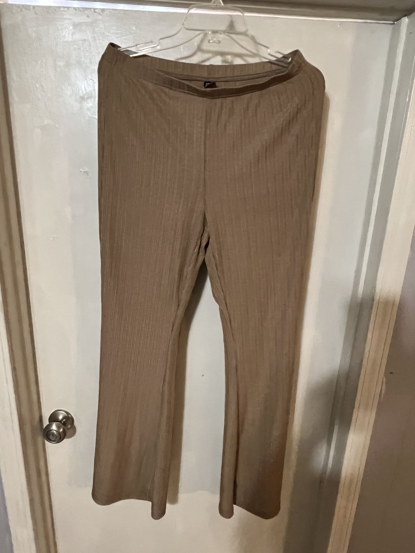 brown  bell bottom leggings 