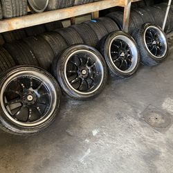 17” 4 lugs universal rims and tires