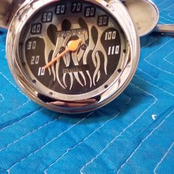 Flammed Speedometer N Matching Mirror's 