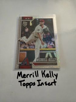 Merrill Kelly Arizona Diamondbacks Pitcher Topps Short Print Insert Card.