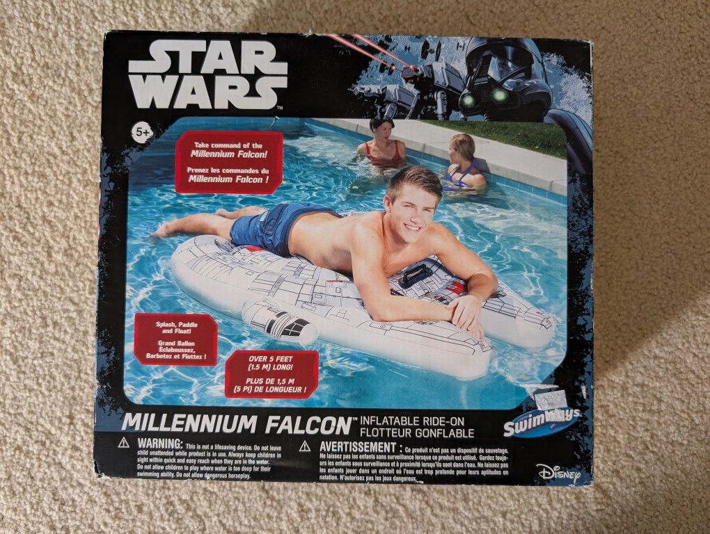 Star Wars Millennium Falcon Pool Float NEW RARE