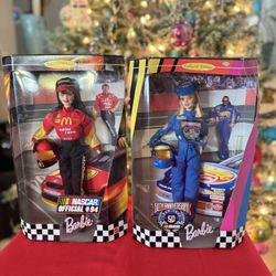 Lot Of 2 Barbies NASCAR #94 -1999, And 50TH Anniversary-1998 - COLLECTOR EDITION