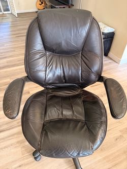 Brown Leather Executive Office Chair