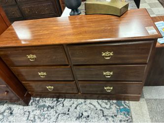 6 Drawer Wood Dresser