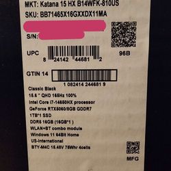 Msi KATANA 15 HX
