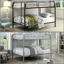 Twin twin size metal Bunkbedd with orthopedic mattress