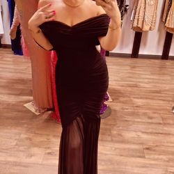 Long Black mesh dress