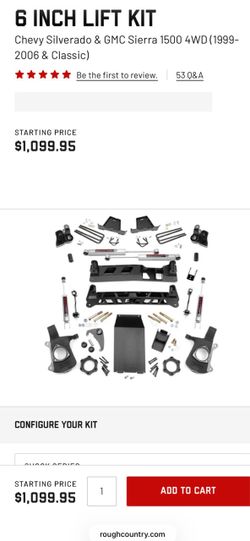 Rough Country 6 Inch Lift Kit Silverado/Sierra 1500 4WD