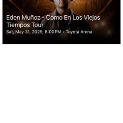 Eden Munoz (2) Boletos Por $100