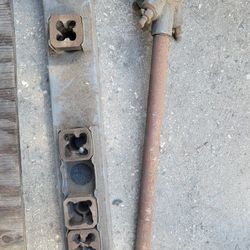 Vintage Craftsman Square Die Pipe Threader Set Guides