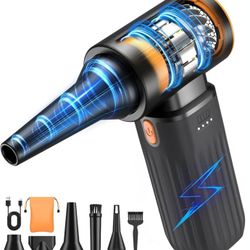 Compressed Air Duster, 260000RPM Cordless Electric Air Blower with Brushless Motor,