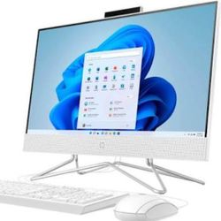 Like New HP 22 Inch All In One PC Keyboard And Mouse Included Windows 11