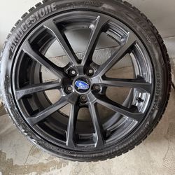 Wrx winter wheels blizzaks ws90 245/40/18