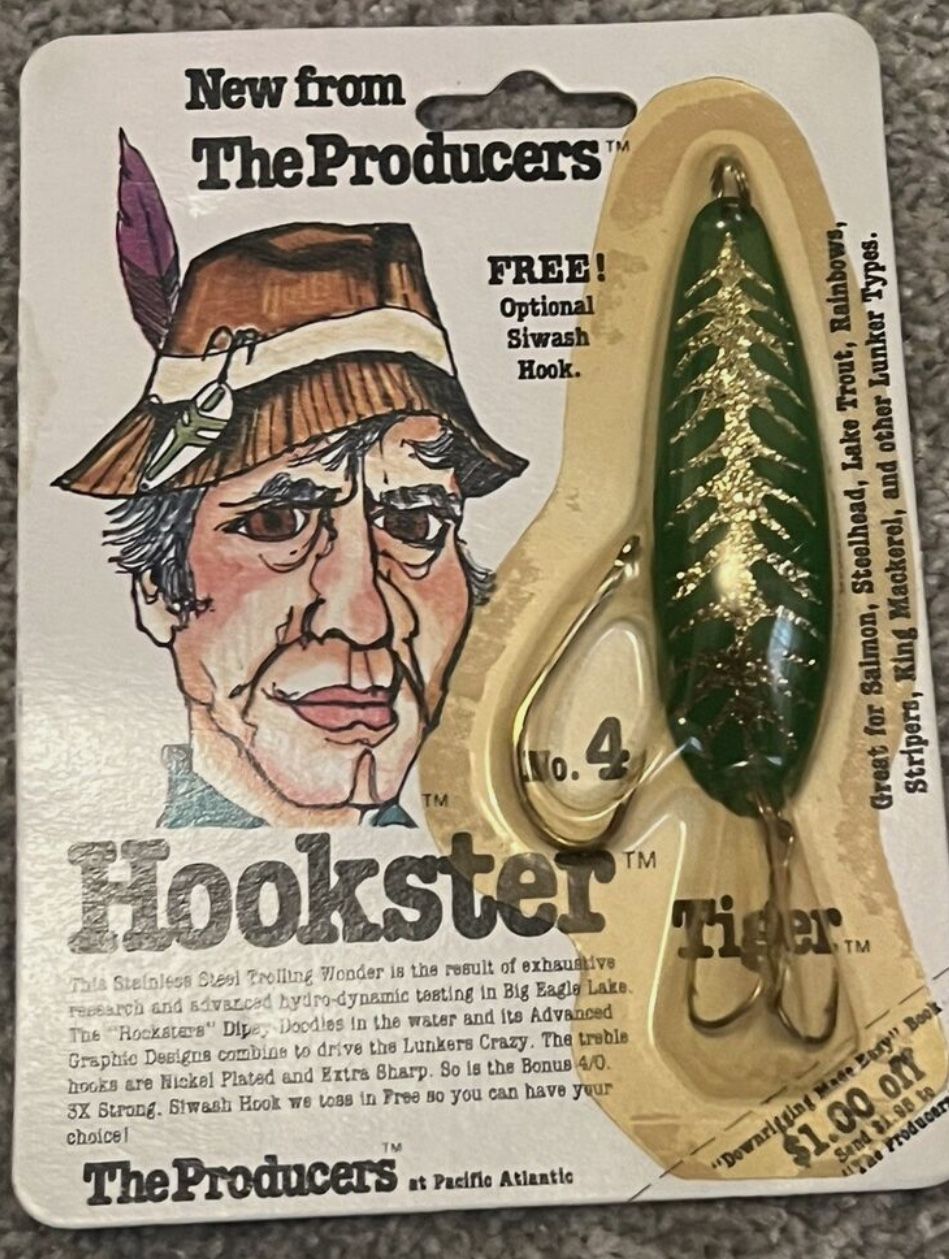 Vintage The Producers Hookster Tiger #4 Fishing Lure