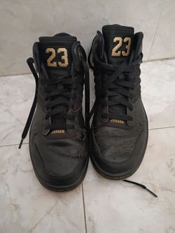 Jordan High-Top Sneakers Black and Gold