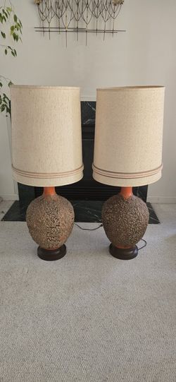 Pair of large vintage table lamps