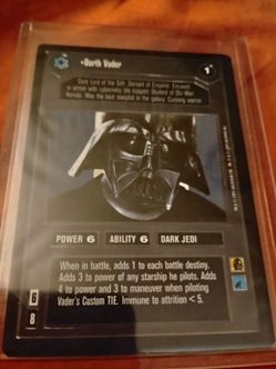 Star wars ccg premiere rare black boarder Darth Vader