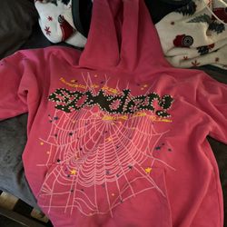Pink Sp5der Hoodie Version 2 (AUTHETIC) Size Large 
