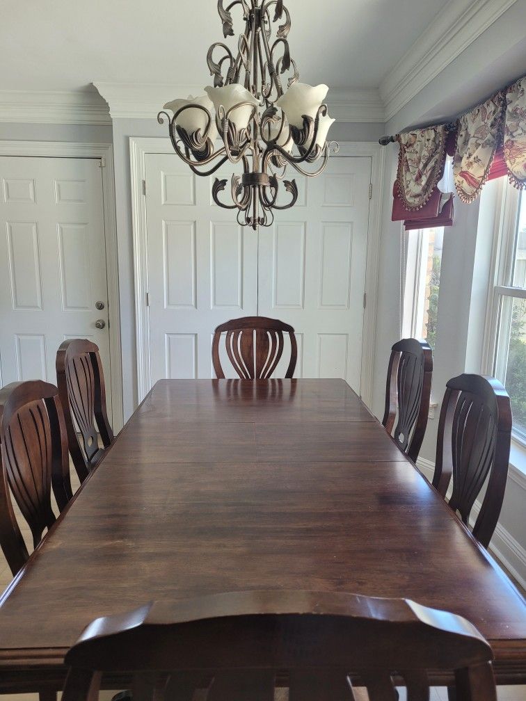 Formal Solid Wood Dining Table - Seats 6 Spaciously