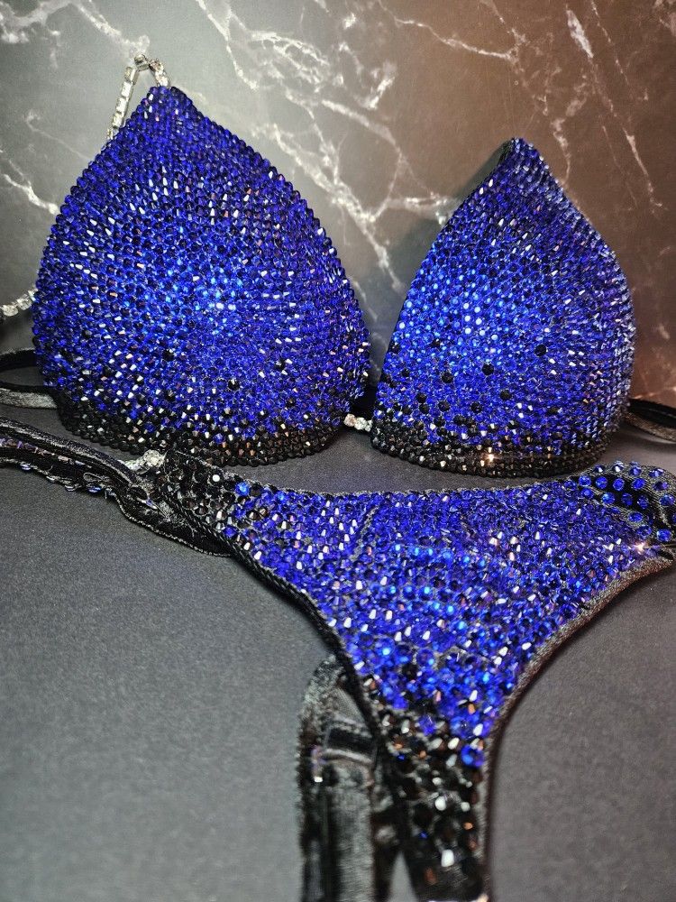 Navy Blue Competition Bikini Suit NEW