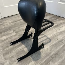 Harley Davidson Dyna Motorcycle Pillion + Sissy Bar Backrest Luggage Rack