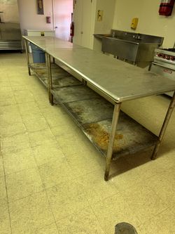 Commercial Stainless Steel Prep Table &200 each – Heavy Duty