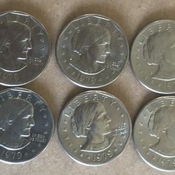 6, Susan B. Anthony 1979 S. Coins