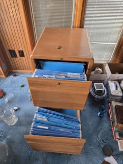 2 All Wood Filing Cabnets 