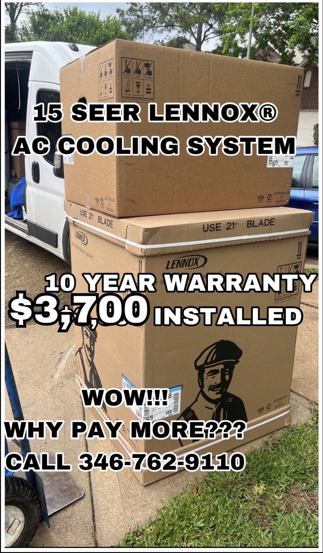 Lennox AC Cooling System Brand New W / 10 Year Warranty