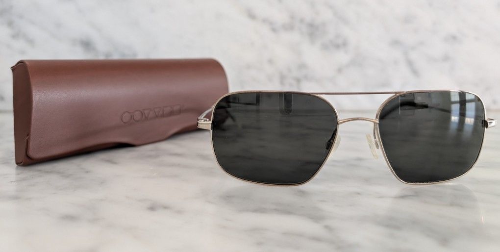 Oliver Peoples Victory 58 Silver Burn Notice Michael Weston Sunglasses