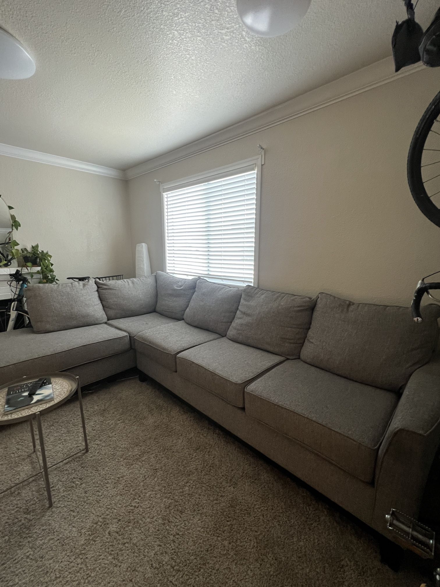 Large Gray Sectional Couch