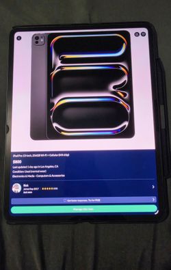 iPad Pro 13-inch, 256GB Wi-Fi + Cellular (M4 chip)