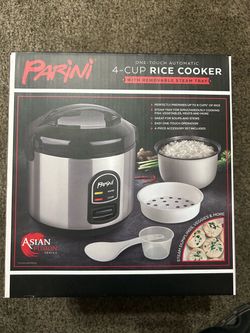Parini 4-Cup Rice Cooker with Steam Tray