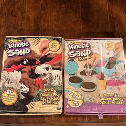 Kinetic sand play sets-ice cream and dinosaur 