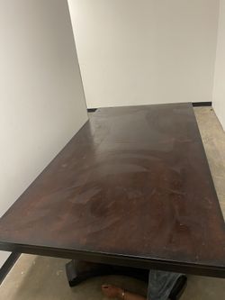 8Ft Solid Conference Table W/ 6 Solid Chair