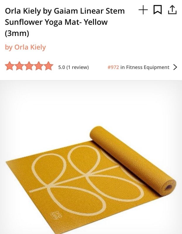 Yellow orla kiely yoga mat brand new