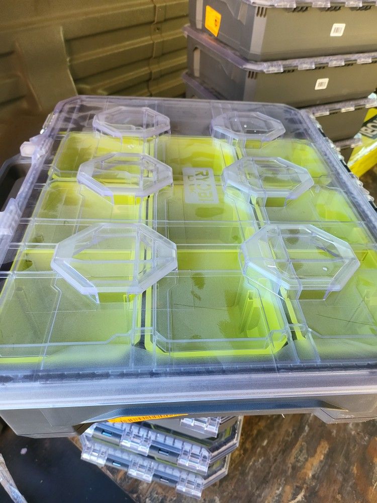 p
RYOBI
LINK 10-Compartment Modular Small Parts Organizer Tool Box