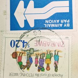 Stamps on envelopes "foreign"