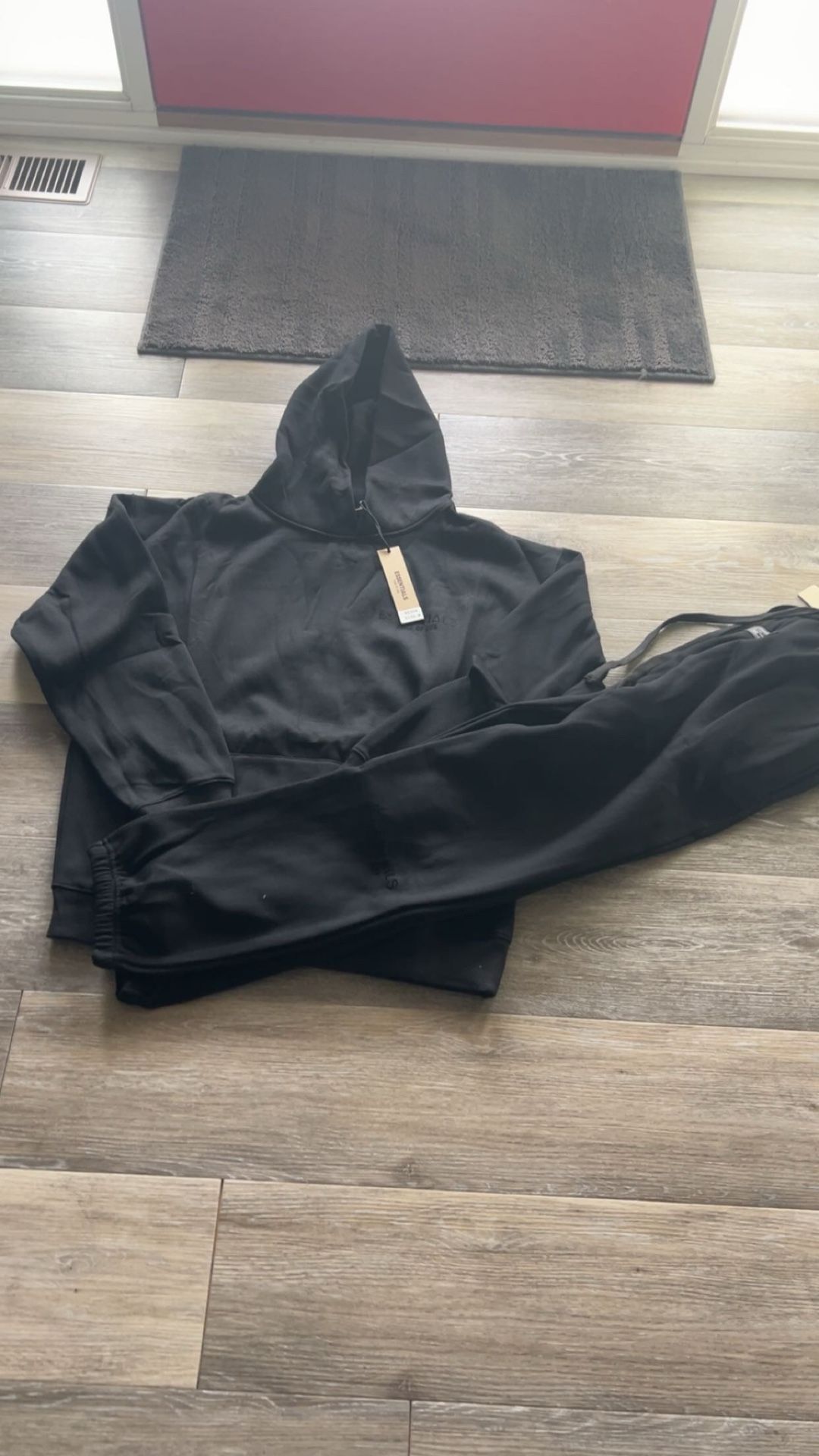 Black Essentials Hoodie And Pants