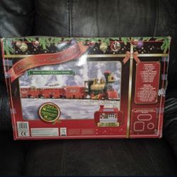 Rare Santa Express Christmas Train Set 53 Pieces With Sound Station 