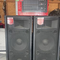 Speakers And Mixer