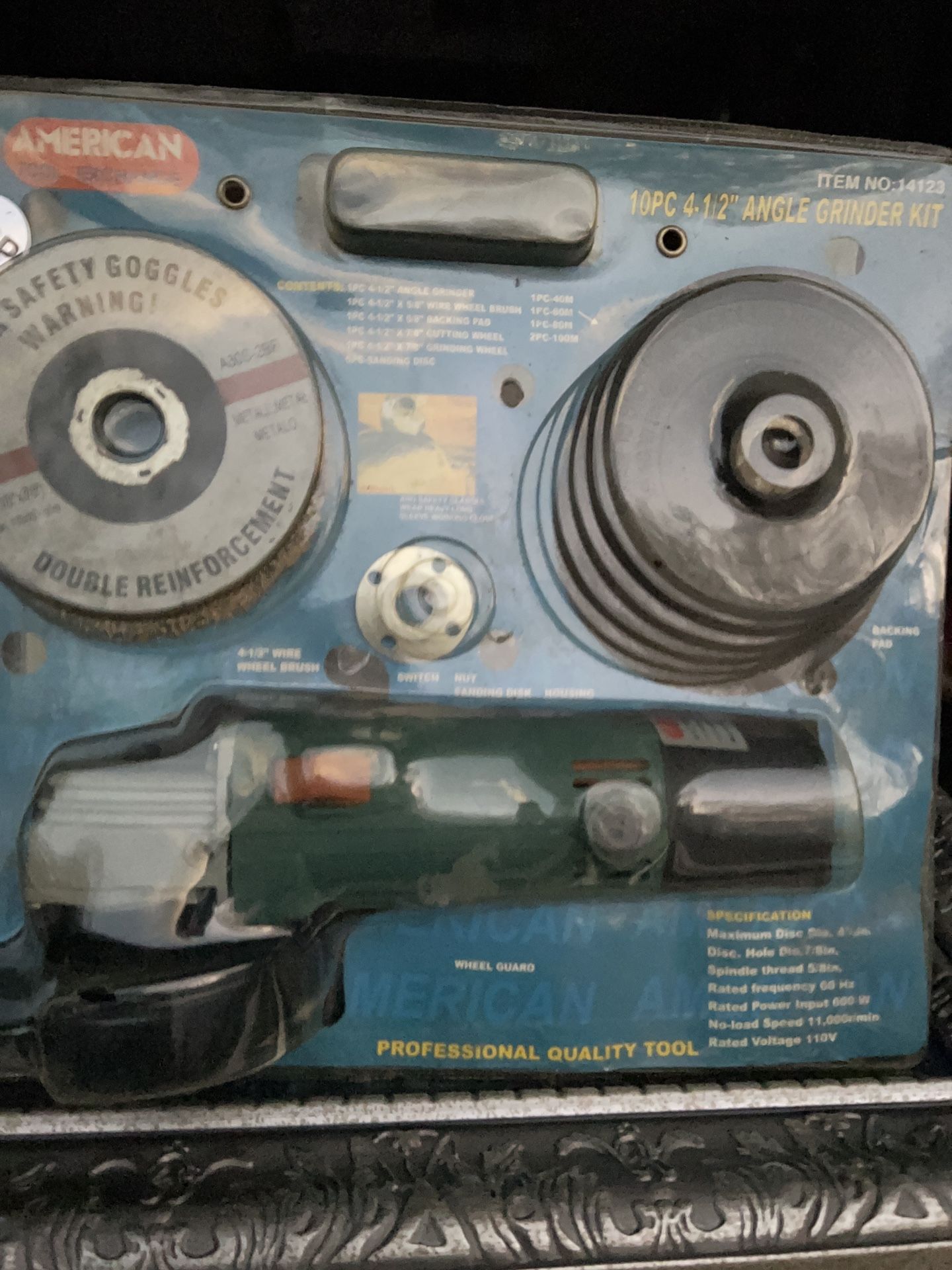 10 PC 4-1/2 Angle Grinder