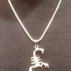 Stainless steel men's scorpion necklace
