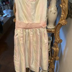 Beautiful Rainbow 🌈 Children Girls Dress Size 12 With Pink Lining underneath